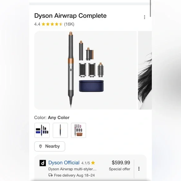 Dyson | Accessories | Dyson Airwrap Used Once Comes With 